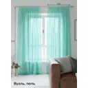 Тюль на ленте At Home Трюид 200x260 см вуаль цвет светло-бирюзовый AA123599