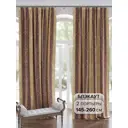 Комплект штор на ленте At Home Жорж 145x260 см блэкаут цвет коричневый/желтый/золотой AA950131
