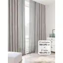 Комплект штор на ленте At Home Астрид 150x275 см канвас цвет серебристый/серый AA206860