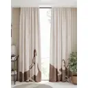 Комплект штор на ленте At Home Лирифокс 150x250 см габардин цвет коричневый AA544066