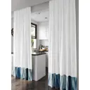 Комплект штор на ленте At Home Торименс 150x250 см репс цвет синий/голубой/черный AA540087