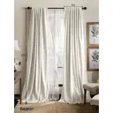 Комплект штор на ленте At Home Латойн 150x250 см бархат цвет белый AA213000-250