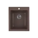 Врезная мойка Greenstone 41.50x49x18.50 см литьевой мрамор цвет шоколад GRS-17-345