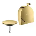 Излив на ванну Hansgrohe Exafill S 58117990 с набором для слива и перелива цвет жёлтый/золотой