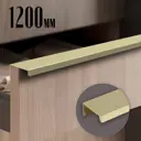 Мебельная ручка Cappio RT001 L=1200 м/о 1160 сатиновое золото