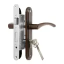 Замок врезной Lockland RD007 с ручкой цвет коричневый