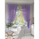 Тюль на ленте вуаль Helga Лишивенс 300x180 см цвет фиолетовый HH550180