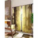 Комплект штор на ленте блэкаут At Home Туман в лесу 150x260 см цвет желтый AA900579