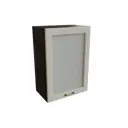 Навесной шкаф со стеклом Сурская мебель кальяри/кварц 50x71.6x31.8 см 1 дверца ЛДСП цвет кальяри/кварц