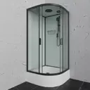 Душевая кабина Frank F400/2 М Black высокий поддон матовое стекло