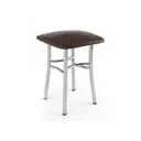 Табурет Kladov 32.5x48.5x32.5 см хром цвет опора хром/кайман коричневый 047