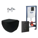 Комплект инсталляция и унитаз GROHE 552623 цвет чаши черный