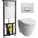 Комплект инсталляция и унитаз VITRA 00000077546 цвет чаши белый