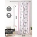 Штора на ленте At Home Лагвинс 150x250 см габардин цвет розовый/черный AA581006