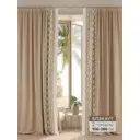 Комплект штор на ленте At Home Римленорс 150x260 см блэкаут цвет коричневый/желтый AA950894
