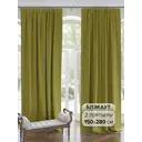 Комплект штор на ленте At Home Мизли 150x280 см блэкаут цвет зеленый AA950391