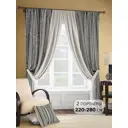 Комплект штор на ленте At Home Мариям 220x280 см блэкаут цвет черный AA984012