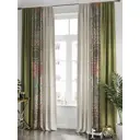 Комплект штор на ленте At Home Сантринос 150x250 см габардин цвет зеленый AA545075
