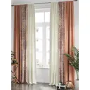 Комплект штор на ленте At Home Лунмирос 150x250 см габардин цвет коричневый/оранжевый AA545073