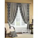 Комплект штор на ленте At Home Ларон 185x275 см репс цвет серебристый/серый AA985029