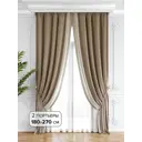 Комплект штор на ленте At Home Твеон 180x270 см бархат цвет коричневый AA206191-270