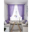 Тюль на ленте At Home Рамуш 145x180 см вуаль цвет фиолетовый AA550370