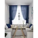 Тюль на ленте At Home Рилокис 145x180 см вуаль цвет серый/бирюзовый AA550383