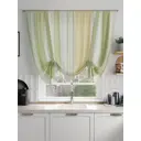 Комплект штор на ленте At Home Милирос 150x150 см габардин цвет белый/зеленый AA522100