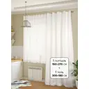 Тюль на ленте At Home Лариф 150x260 см вуаль цвет белый AA206935