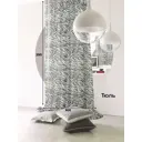 Тюль на ленте At Home Лисон 300x295 см вуаль цвет белый/черный AA122519