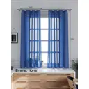 Тюль на ленте At Home Шеврин 145x175 см вуаль цвет голубой AA207165