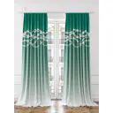 Комплект штор на ленте At Home Ирмионс 150x280 см габардин цвет белый/зеленый AA952211