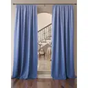 Комплект штор на ленте At Home Клеорис 150x260 см габардин цвет голубой AA919049