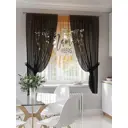 Тюль на ленте At Home Киминтерс 145x180 см вуаль цвет белый/коричневый/оранжевый AA550211