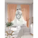 Тюль на ленте At Home Элинтес 145x180 см вуаль цвет оранжевый/черный AA550089