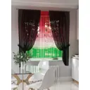 Тюль на ленте At Home Мириврос 145x180 см вуаль цвет красный/розовый/зеленый AA550217