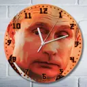 Настенные часы круглые 27 см Бруталити Владимир Владимирович Путин - 1040 цвет черный