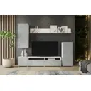 Шкаф для телевизора Горизонт Лира 213x168x35 см ЛДСП цвет бетон