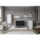 Гостиная Горизонт Лира 213x168x35 см ЛДСП цвет белый глянец/белый