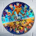 Настенные часы круглые 27 см Бруталити игры Crash Bandicoot 4 Its About Time - 6329 цвет черный