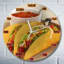 Настенные часы круглые 27 см Бруталити доставка еды - 207 цвет черный