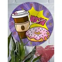 Настенные часы круглые 27 см Бруталити еда - 17 цвет черный