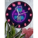 Настенные часы круглые 27 см Бруталити еда - 35 цвет черный