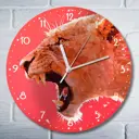 Настенные часы круглые 27 см Бруталити животные кошки лев - 3057 цвет черный