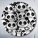 Настенные часы круглые 27 см Бруталити животные панда милота - 3246 цвет черный