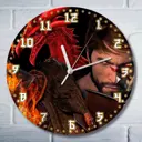 Настенные часы круглые 27 см Бруталити игры Dragon Age 2 - 6345 цвет черный