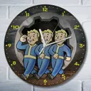 Настенные часы круглые 27 см Бруталити игры Fallout 76 - 6051 цвет черный