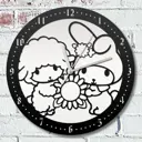 Настенные часы круглые 31 см Бруталити Аниме Onegai My Melody - 2270 цвет черный