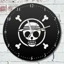 Настенные часы круглые 31 см Бруталити аниме one piece - 2070 цвет черный