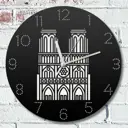 Настенные часы круглые 31 см Бруталити достопримечательность - 678 цвет черный